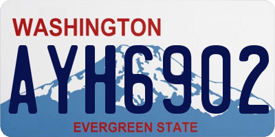 WA license plate AYH6902