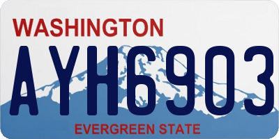 WA license plate AYH6903