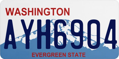 WA license plate AYH6904
