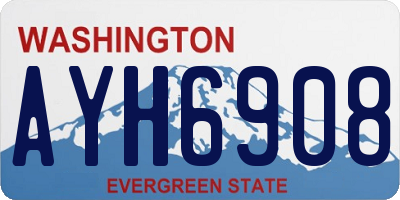 WA license plate AYH6908