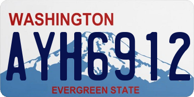 WA license plate AYH6912