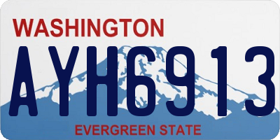 WA license plate AYH6913