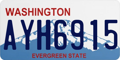 WA license plate AYH6915