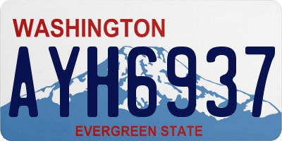 WA license plate AYH6937