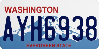 WA license plate AYH6938