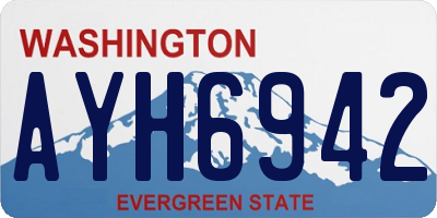 WA license plate AYH6942