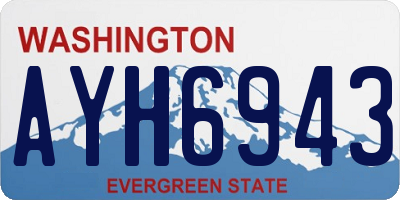WA license plate AYH6943