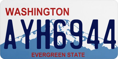 WA license plate AYH6944
