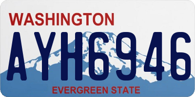 WA license plate AYH6946