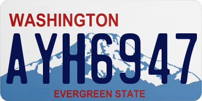 WA license plate AYH6947