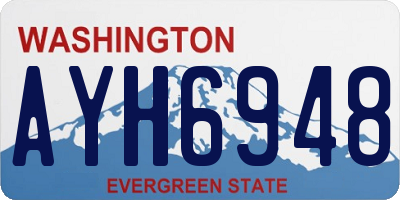 WA license plate AYH6948