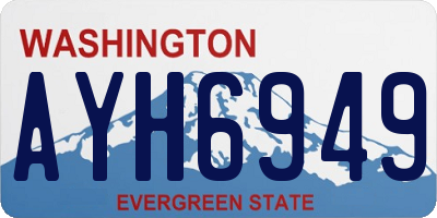 WA license plate AYH6949