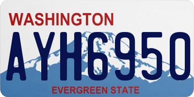 WA license plate AYH6950