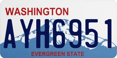 WA license plate AYH6951