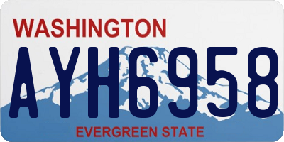 WA license plate AYH6958