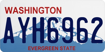 WA license plate AYH6962