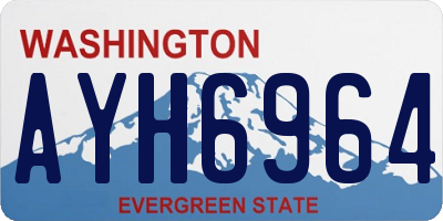 WA license plate AYH6964