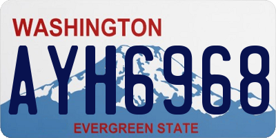 WA license plate AYH6968