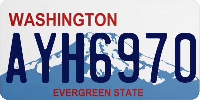 WA license plate AYH6970