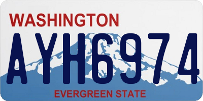 WA license plate AYH6974