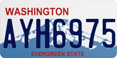 WA license plate AYH6975