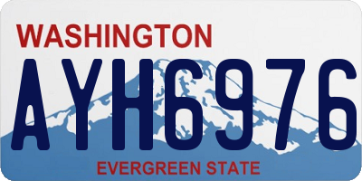 WA license plate AYH6976