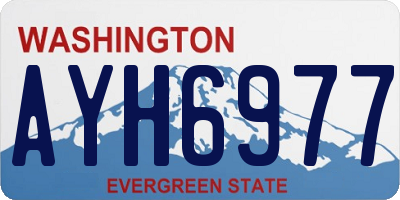 WA license plate AYH6977