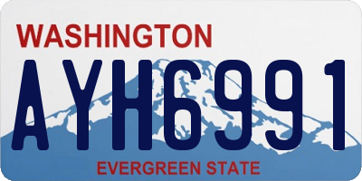 WA license plate AYH6991
