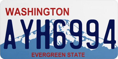 WA license plate AYH6994