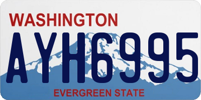 WA license plate AYH6995