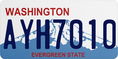 WA license plate AYH7010