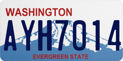 WA license plate AYH7014
