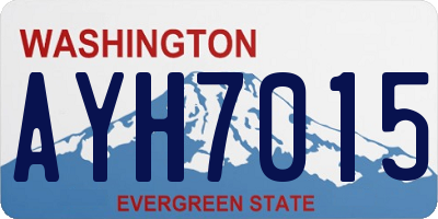 WA license plate AYH7015