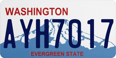 WA license plate AYH7017