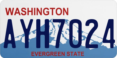 WA license plate AYH7024