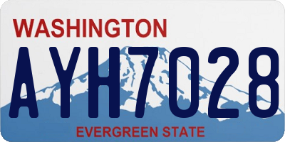 WA license plate AYH7028
