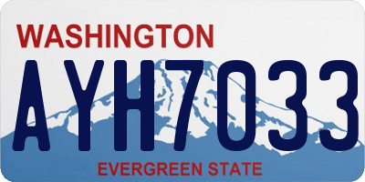 WA license plate AYH7033