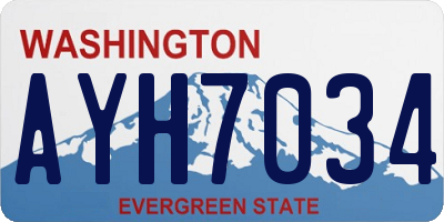 WA license plate AYH7034