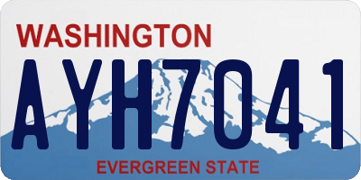 WA license plate AYH7041