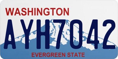 WA license plate AYH7042