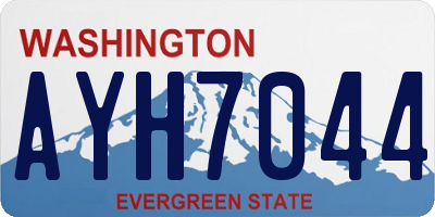 WA license plate AYH7044
