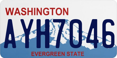 WA license plate AYH7046