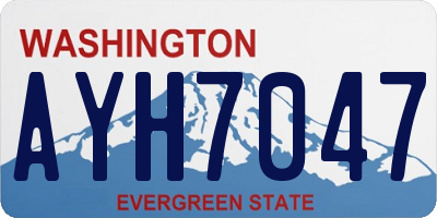 WA license plate AYH7047