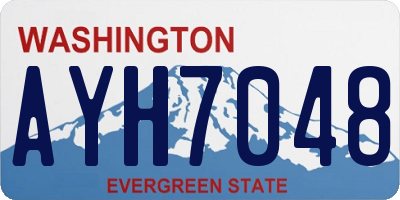WA license plate AYH7048