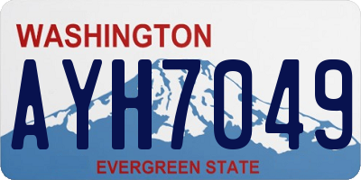 WA license plate AYH7049