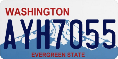 WA license plate AYH7055