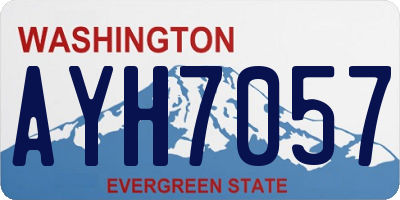 WA license plate AYH7057