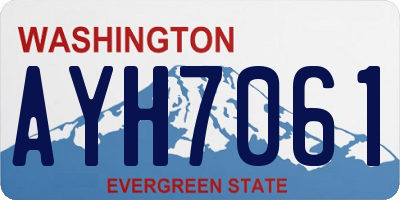 WA license plate AYH7061