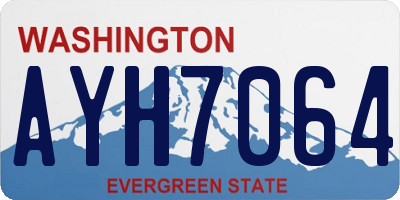 WA license plate AYH7064