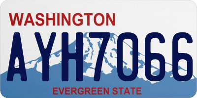 WA license plate AYH7066